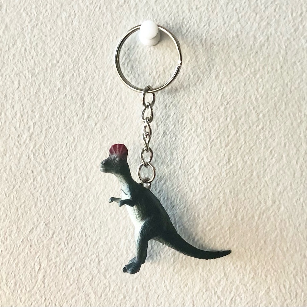 ❤️ Grey Dinosaur Toy Keychain